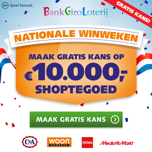 Nationale Winweken! Gratis kans op €10000 shoptegoed!